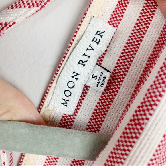 Moon River Anthropologie Striped Button Dress - Picture 10 of 11